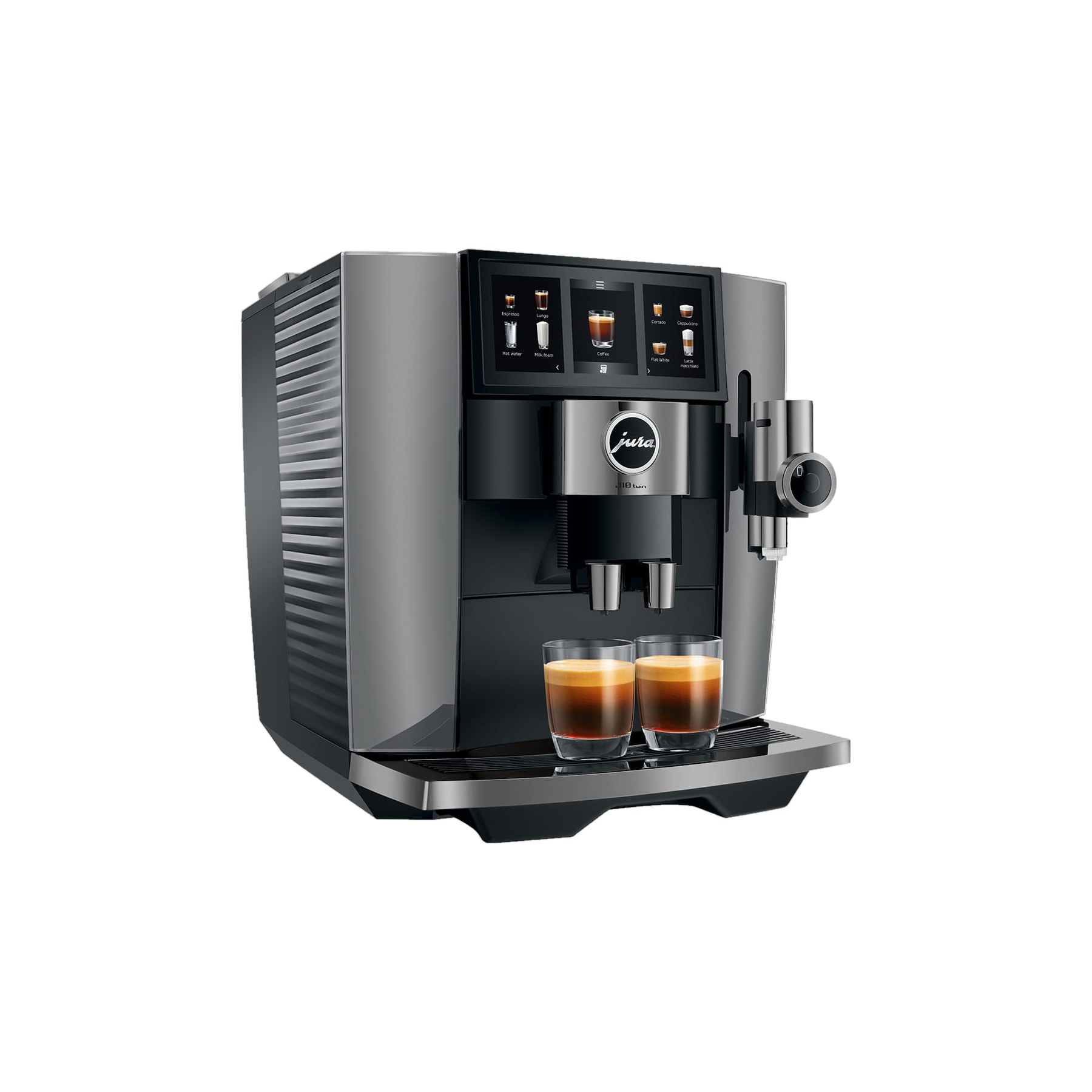 Jura J10 Twin Diamond Onyx — vue trois quarts