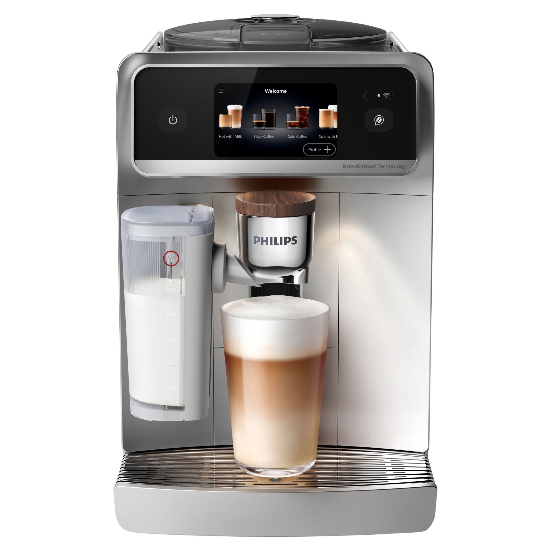 Philips Café Aromis 8000 Silver Chrome — packshot frontal