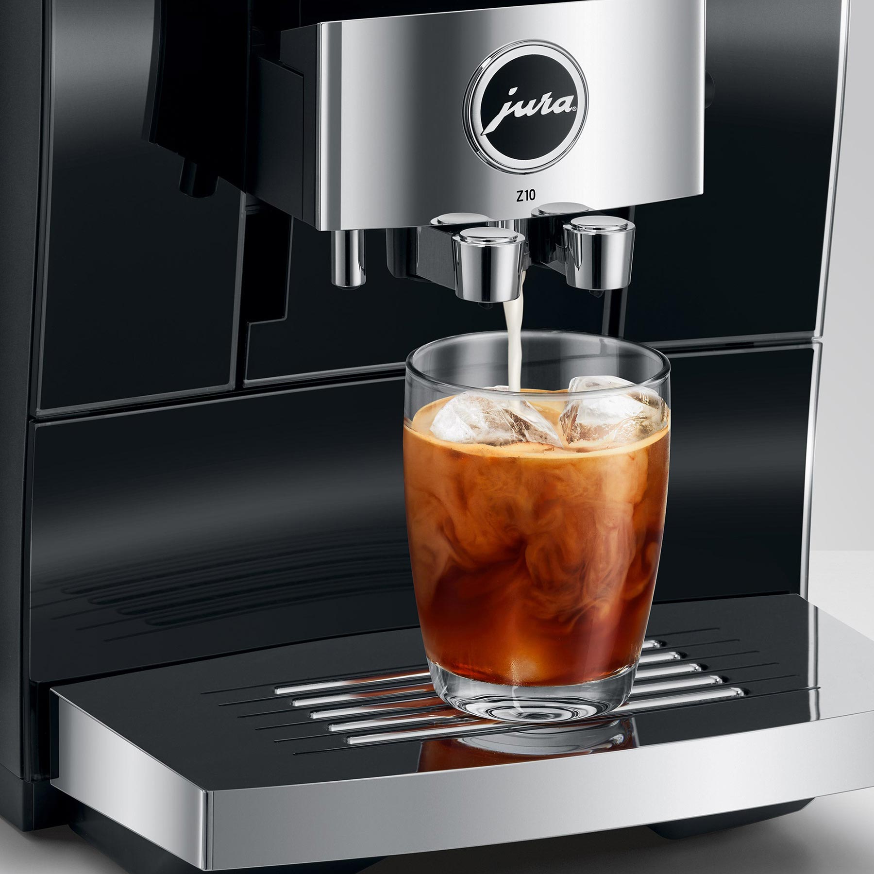 Jura Z10 Aluminium Black — écran et extraction