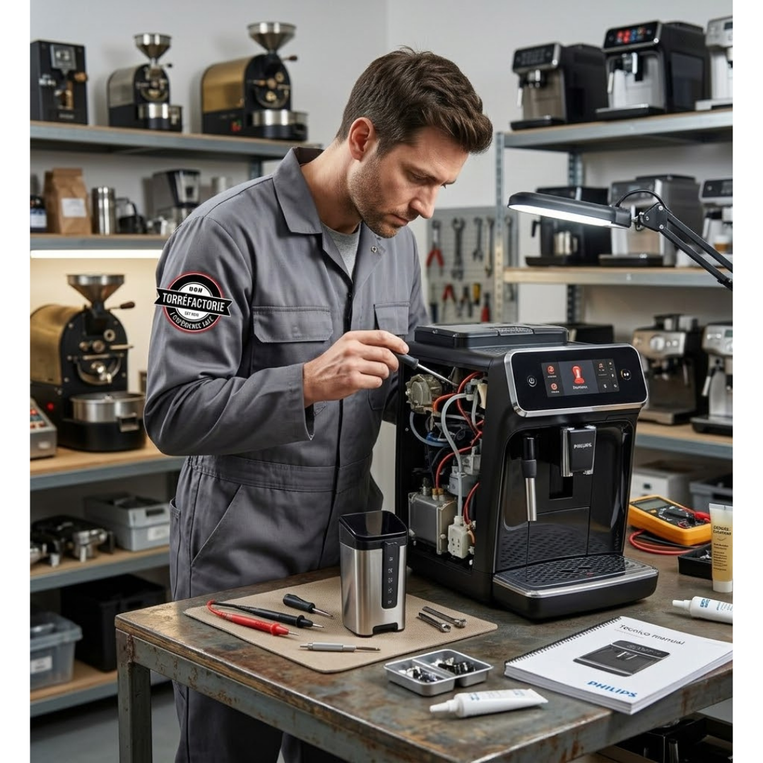 Espresso machine maintenance and repair at Torréfactorie