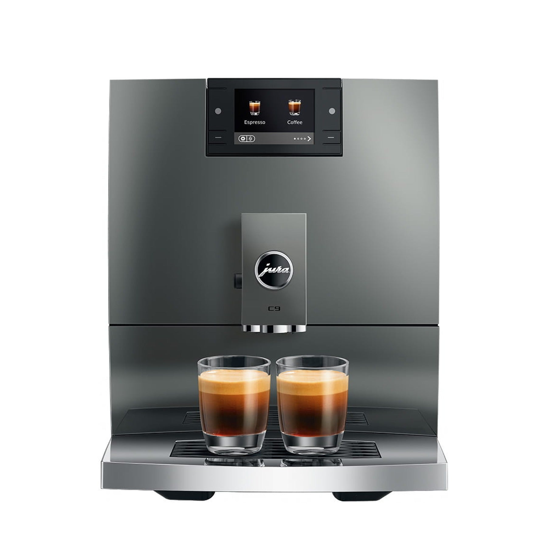 Jura C9 Piano Inox — détail écran