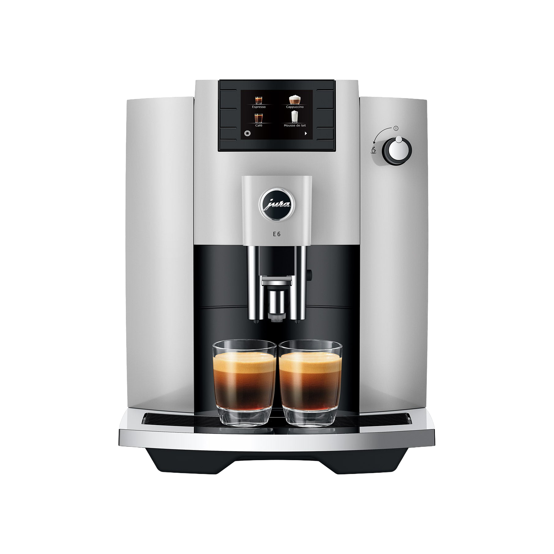 JURA E6 face avec espresso