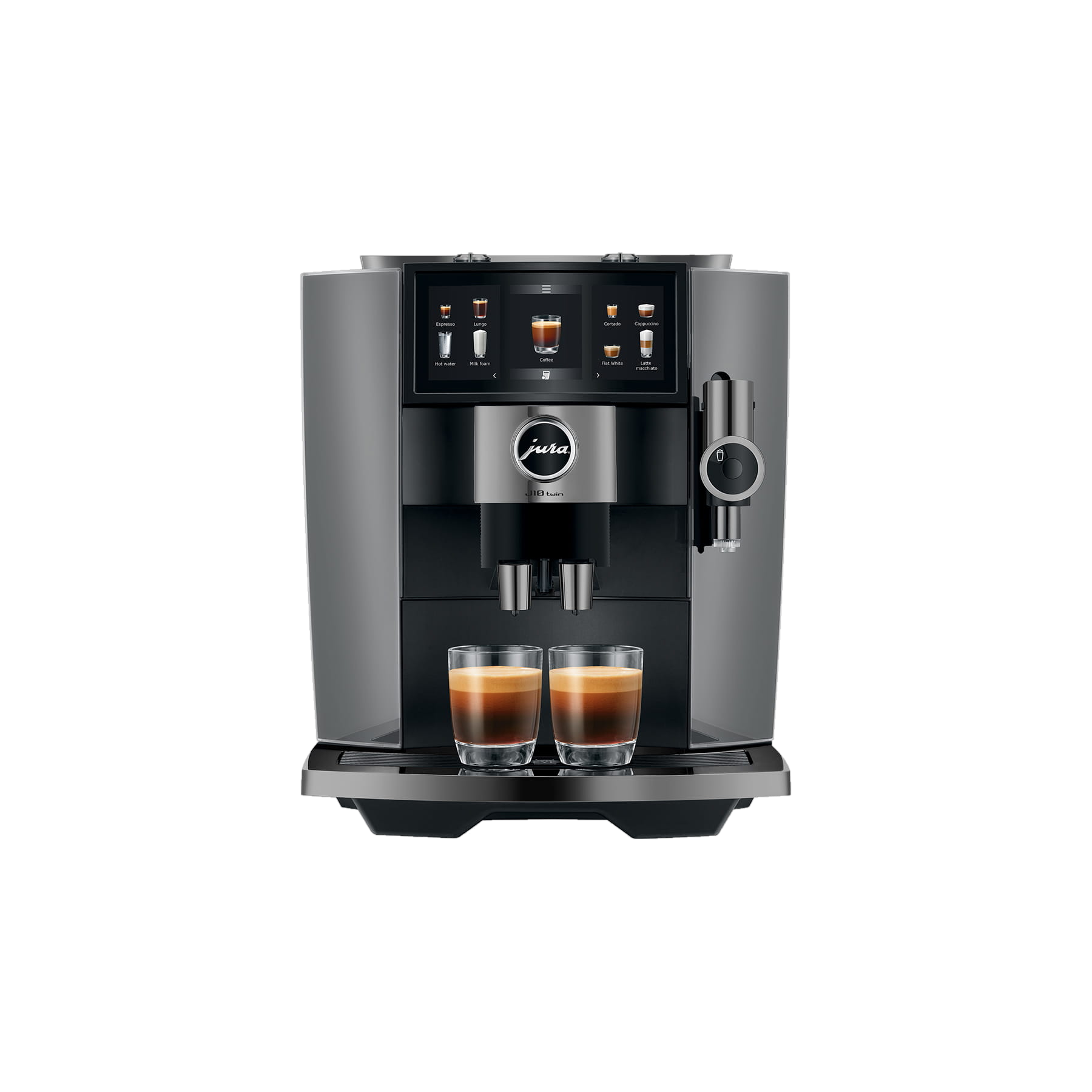 Jura J10 Twin Diamond Onyx — vue de face