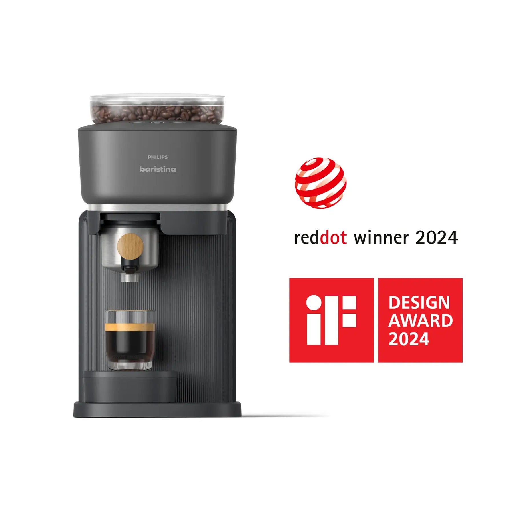 Philips Baristina Bois de Frene - vue trois quarts