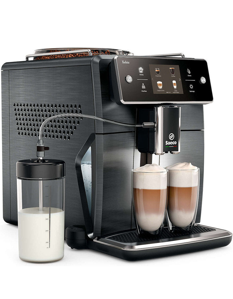 Machine à espresso automatique Saeco Machine à café espresso Saeco Super Automatique  Xelsis Titanium